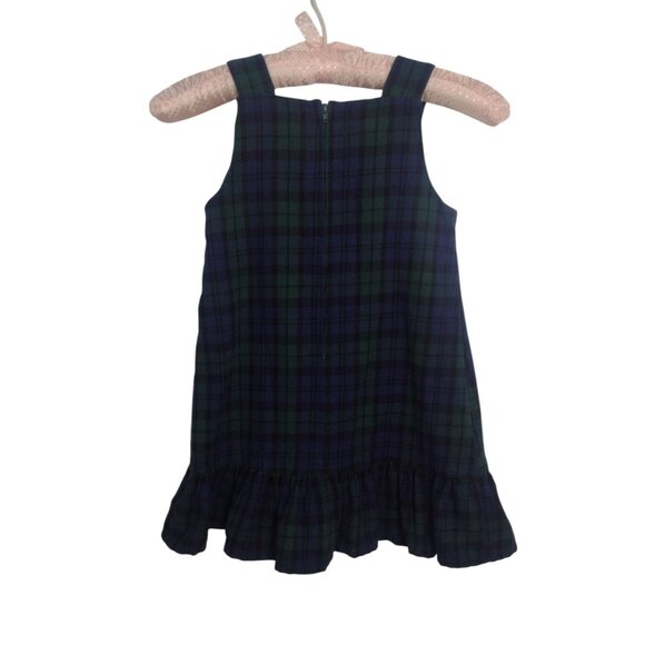 Rare Editions Christmas Toddler Dress 2T Tartan Plaid Holiday Embroidered Vtg - Picture 4 of 7